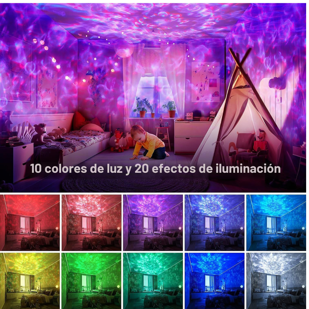 Proyector LED para crear ambientes únicos con luz y color.
